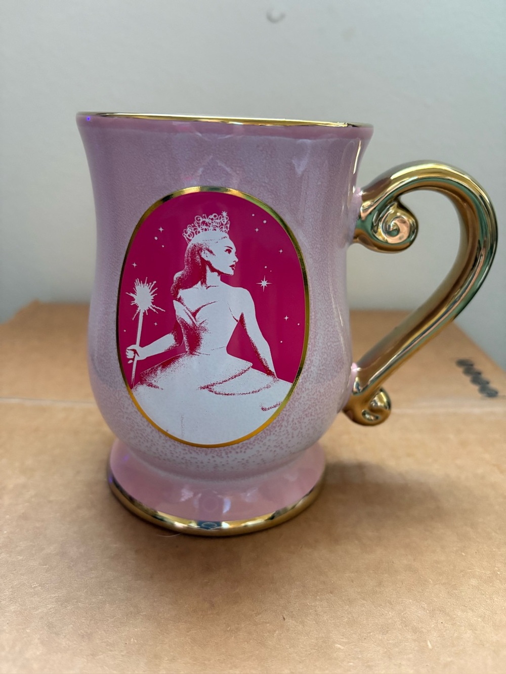 Wicked The Best Witch Of All Pink with gold trim coffee mug NEW